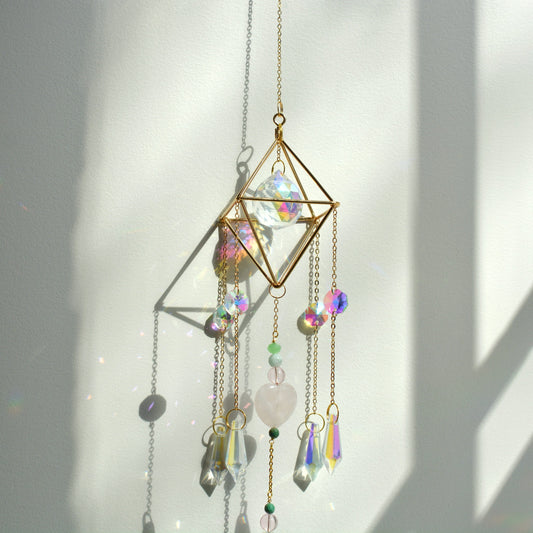 Heart Chakra Crystal Suncatcher