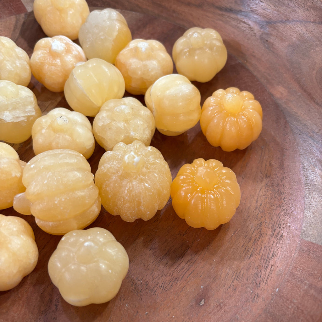 Mini Orange Calcite Pumpkins