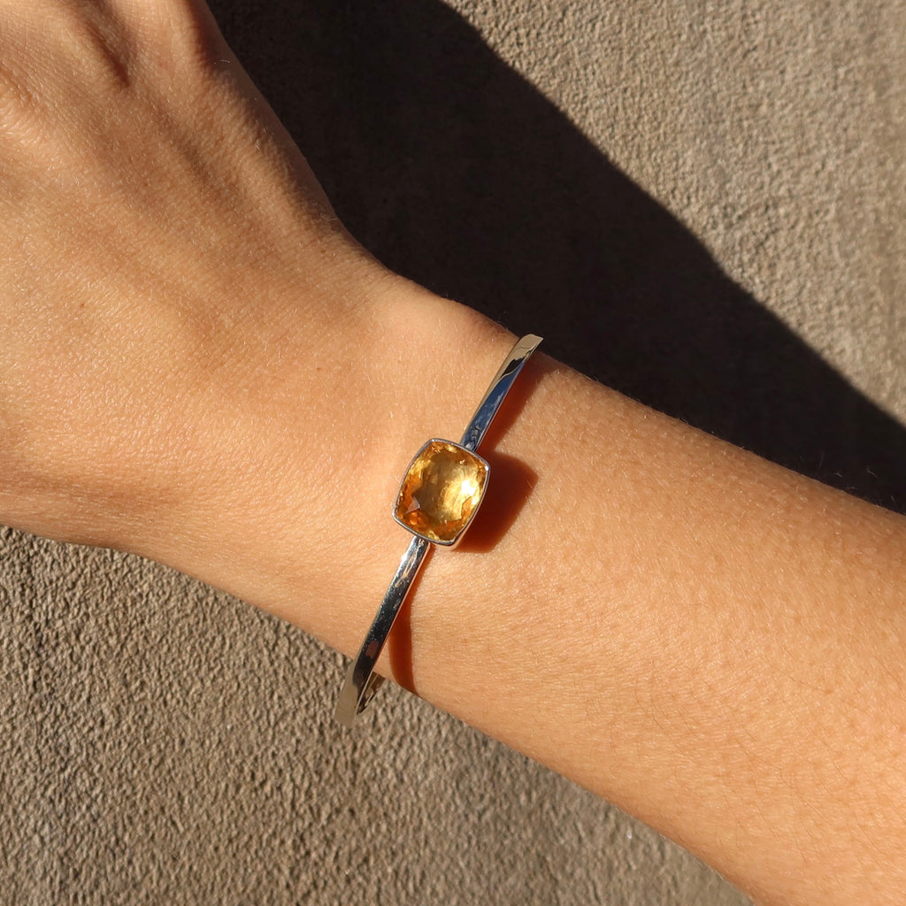 Faceted Citrine Cuff