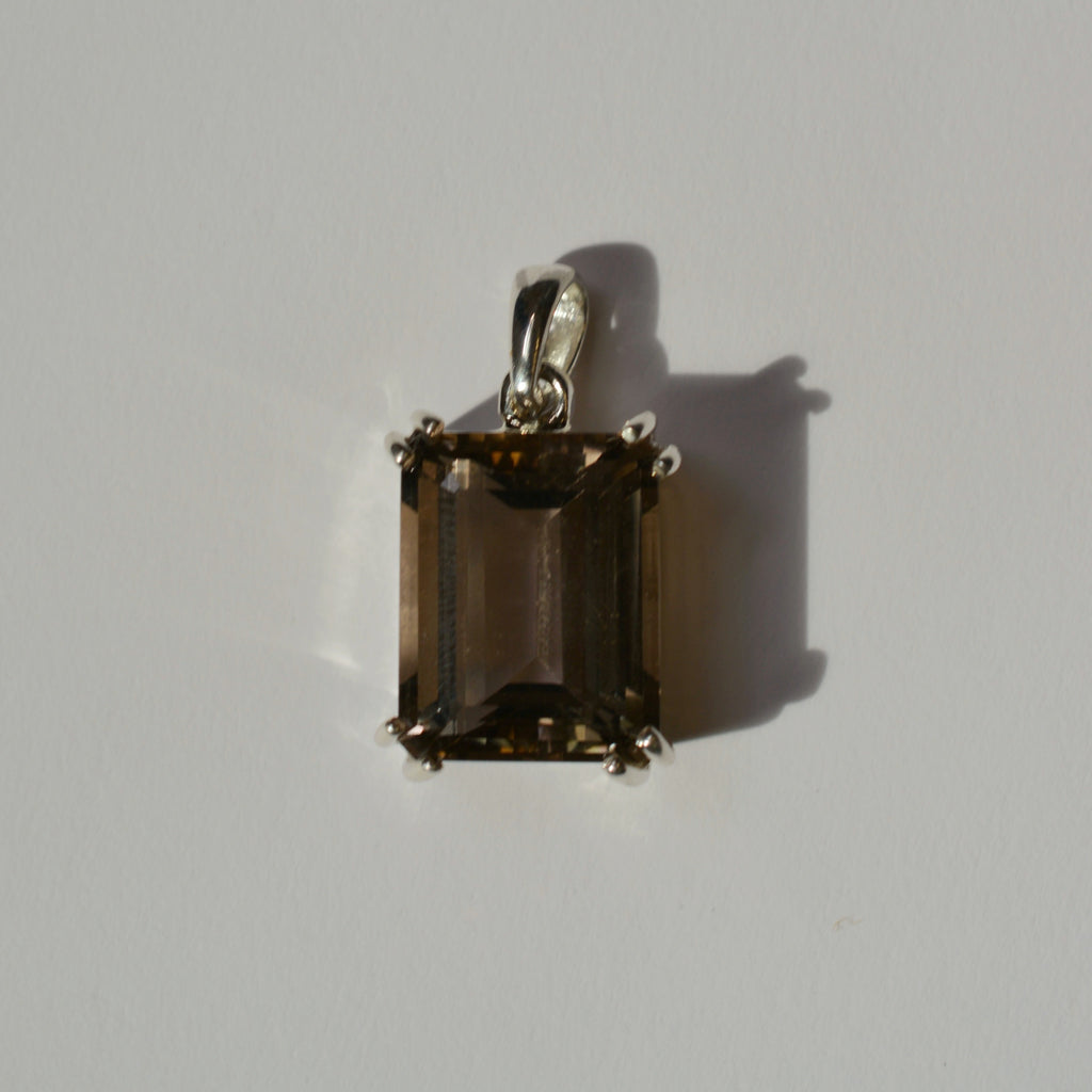 Faceted Smoky Quartz Pendants