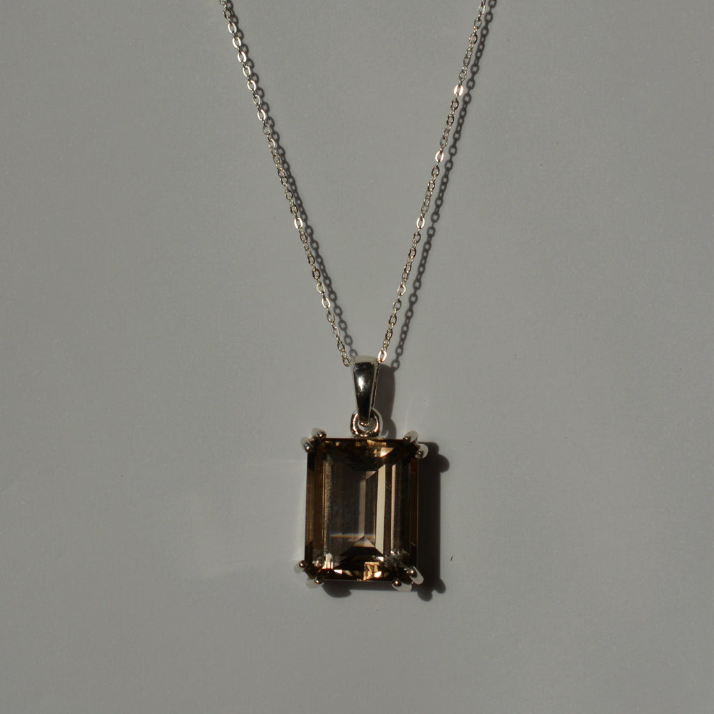 Faceted Smoky Quartz Pendants