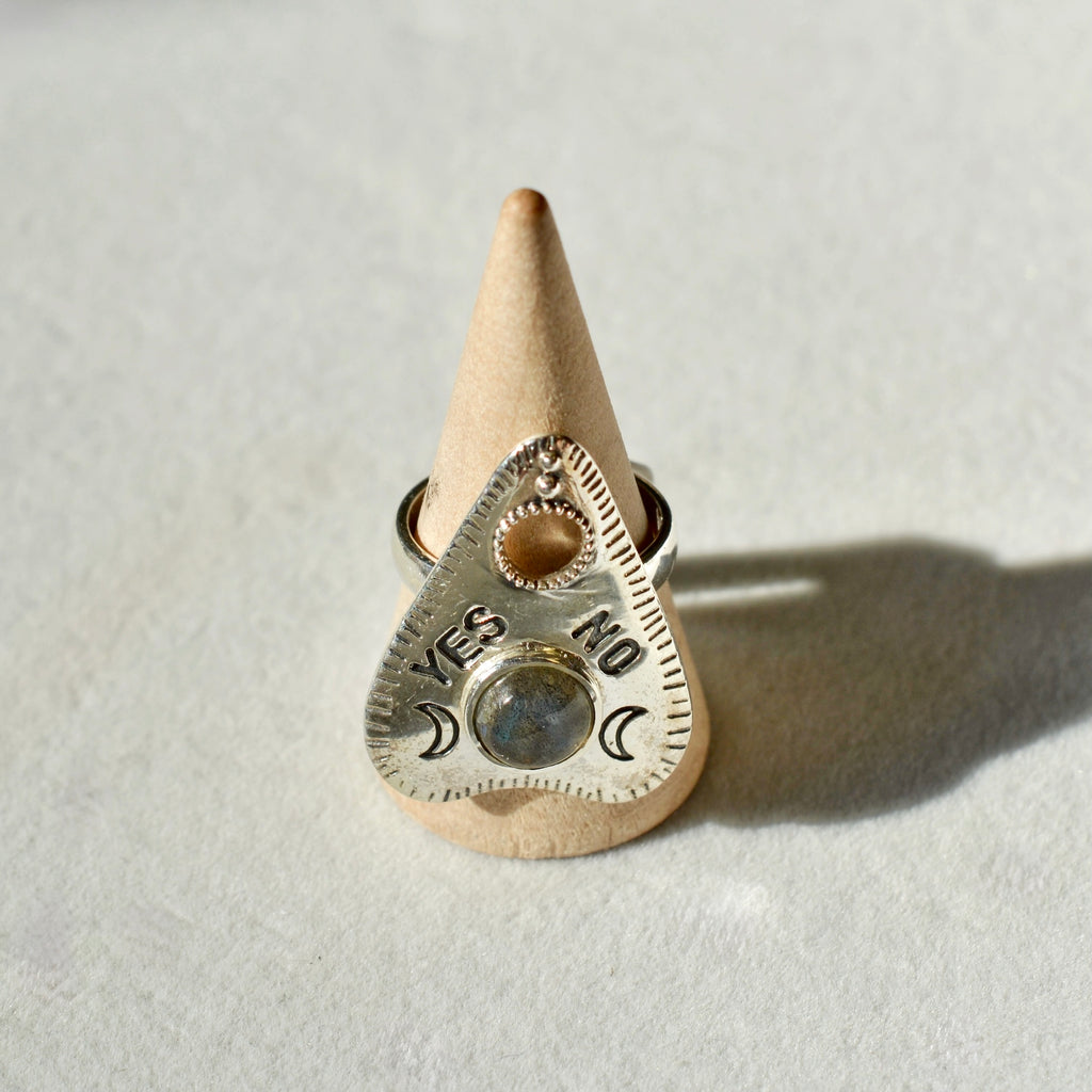 Ouija Planchette Ring - Labradorite