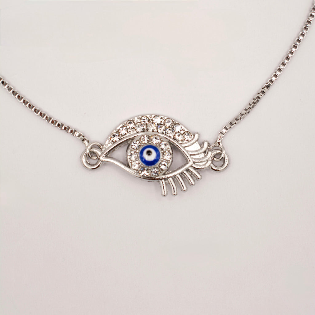 Lashes Evil Eye Slider Bracelet
