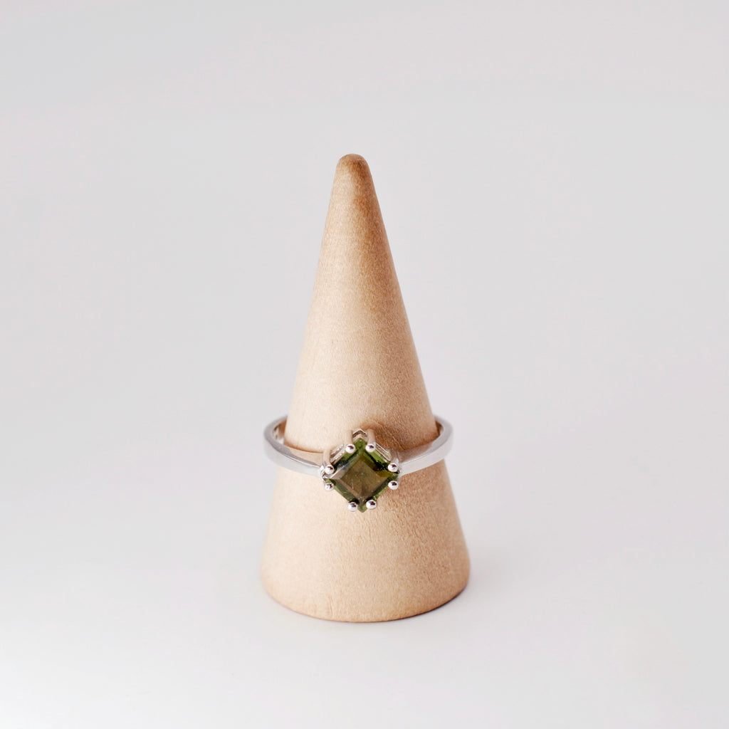 Majesty Moldavite Ring