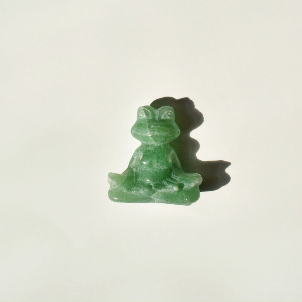 Meditating Frog Figurine