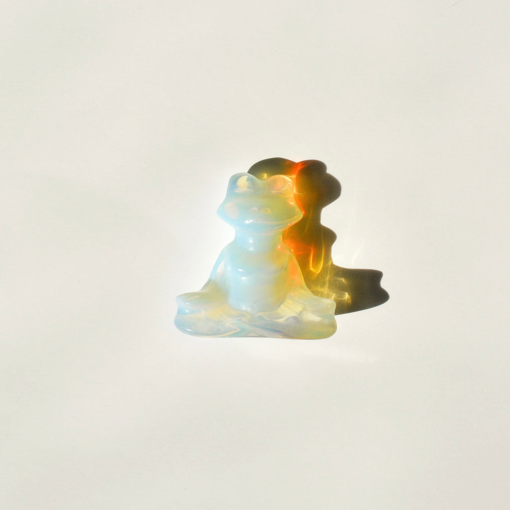 Meditating Frog Figurine