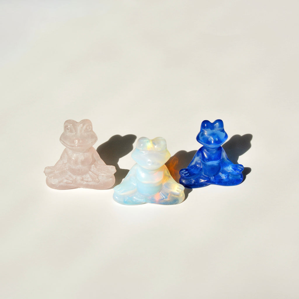 Meditating Frog Figurine