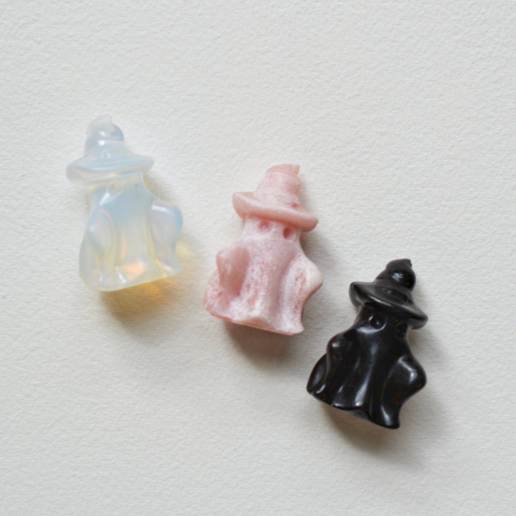 Mini Ghost with Witch Hat