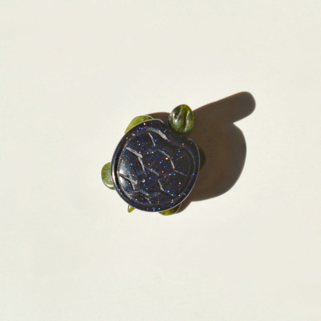 Mini Jade Turtles with Crystal Shells
