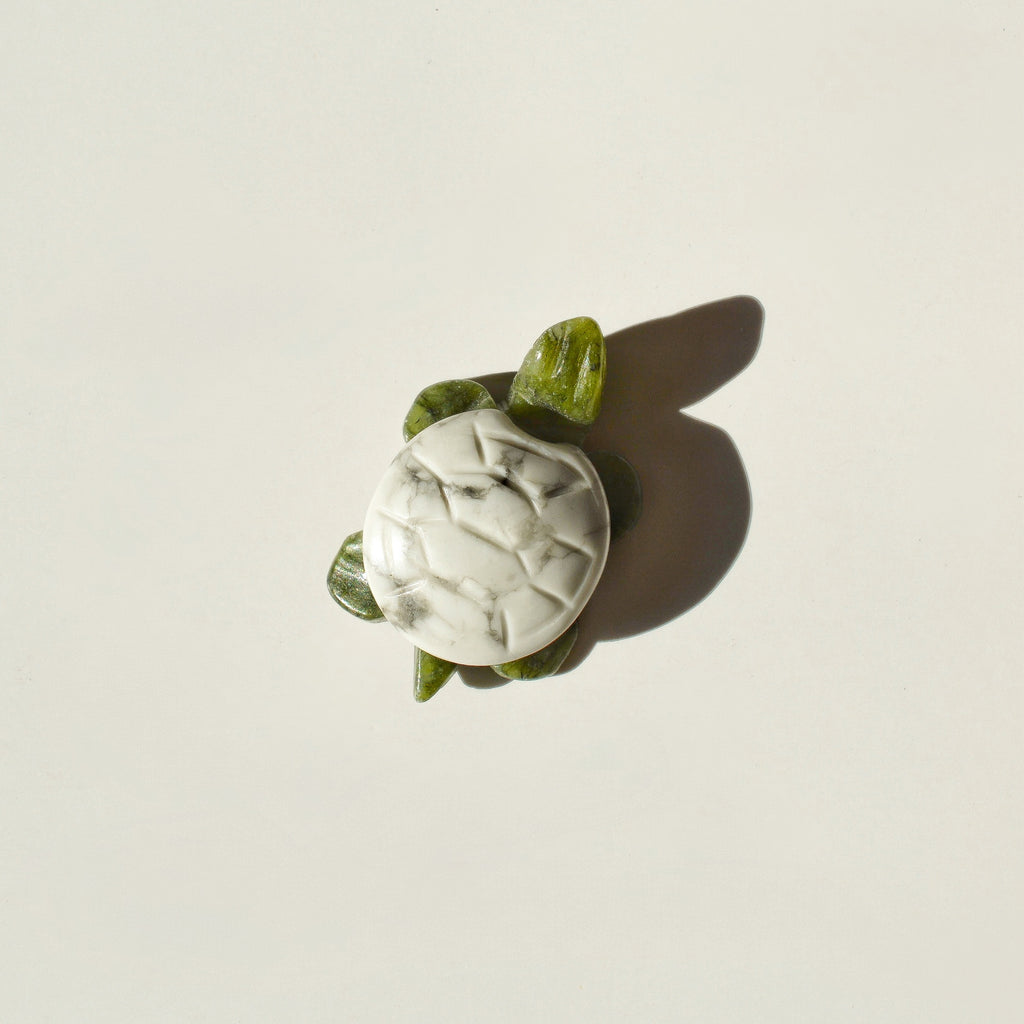 Mini Jade Turtles with Crystal Shells