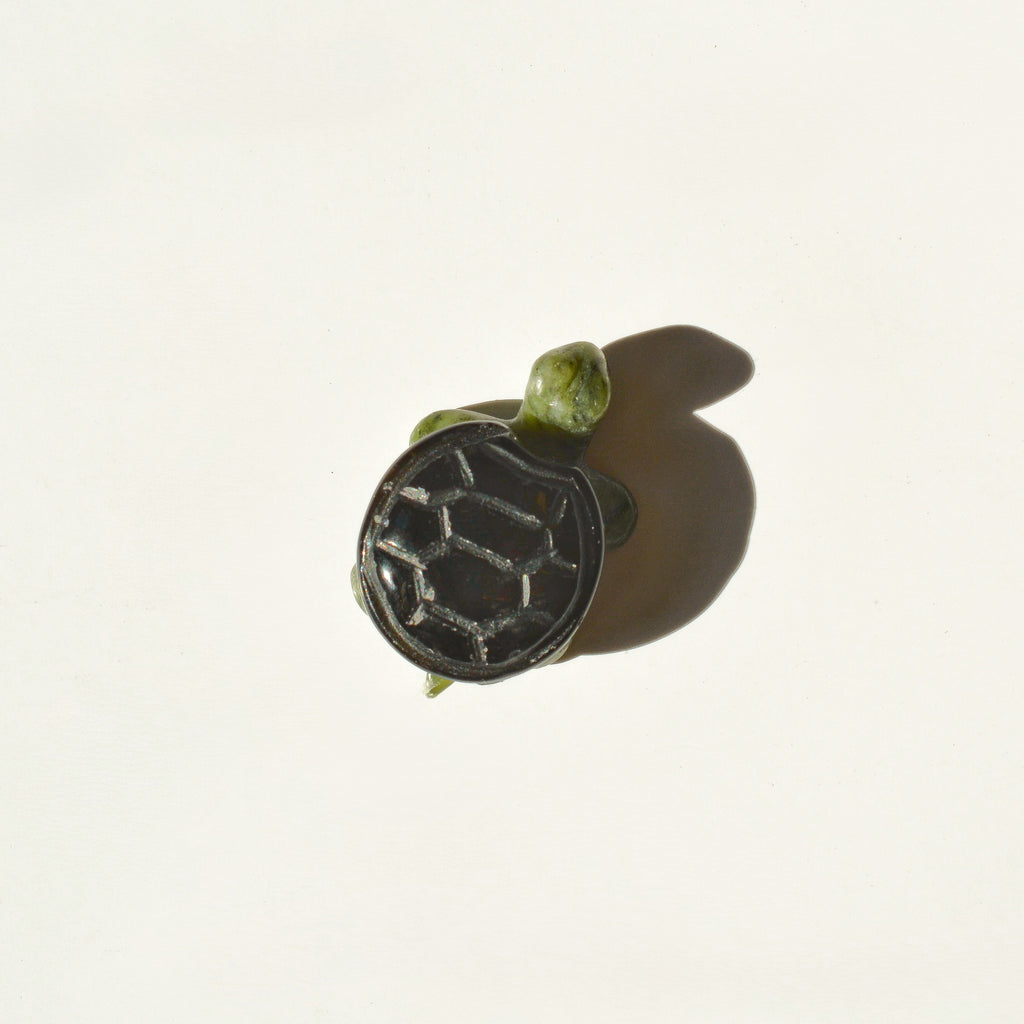 Mini Jade Turtles with Crystal Shells