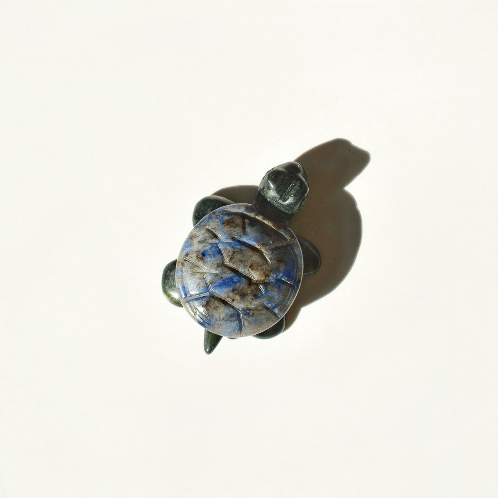 Mini Jade Turtles with Crystal Shells