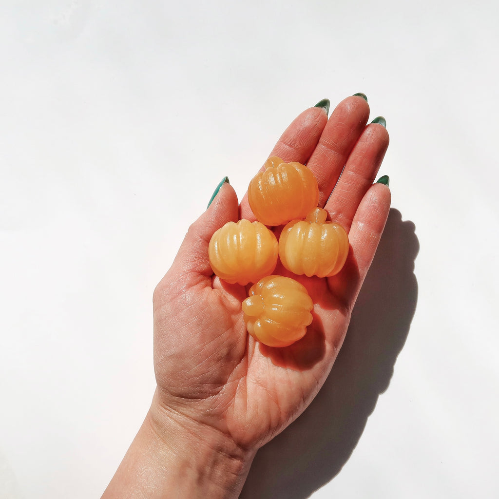Mini Orange Calcite Pumpkins
