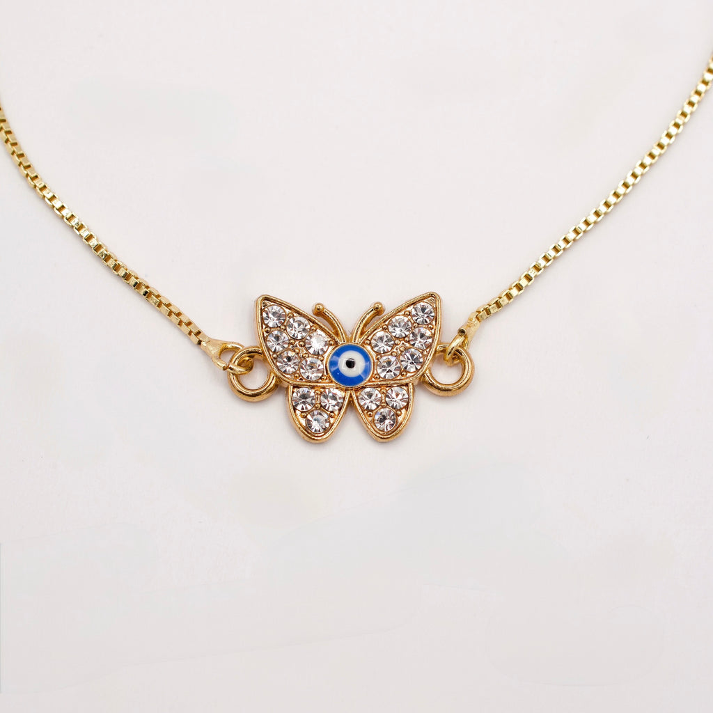 Modern Evil Eye Slider Bracelet