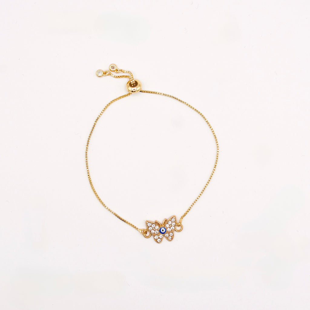 Modern Evil Eye Slider Bracelet