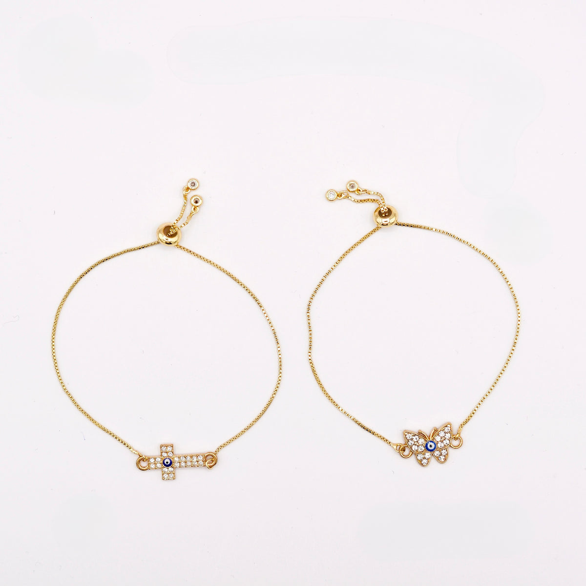 Modern Evil Eye Slider Bracelet | ASCEND