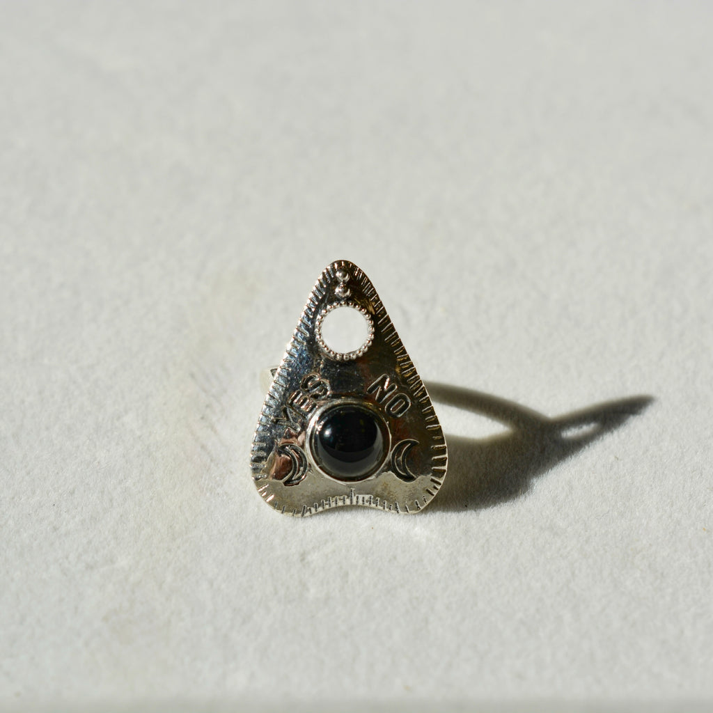 Ouija Planchette Ring - Black Onyx