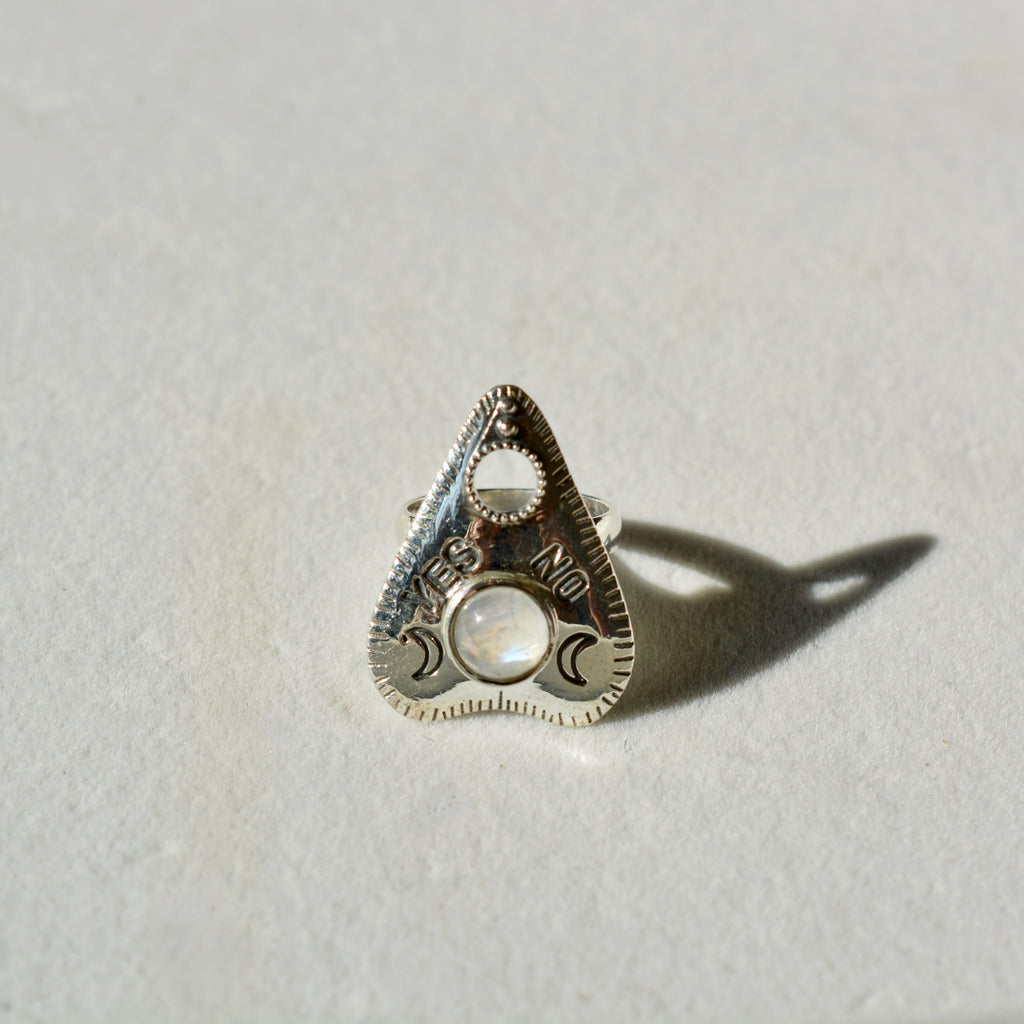 Ouija Planchette Ring - Moonstone