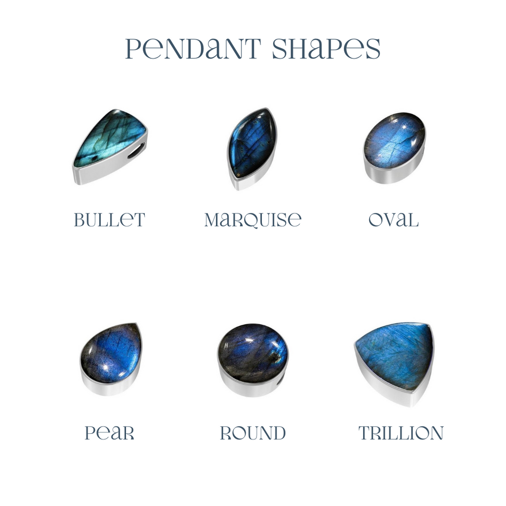 Bezel Set Polished Labradorite Necklace
