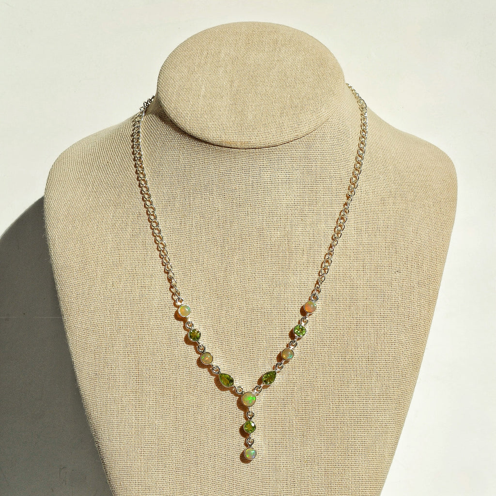 Luminous Stations Necklace – Peridot and Ethiopian Opal