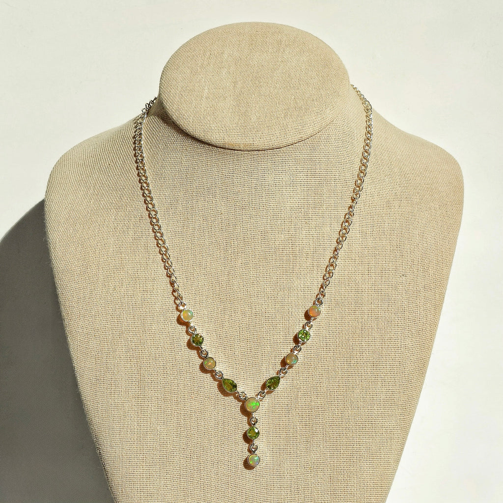 Luminous Stations Necklace - Peridot and Ethiopian Opal