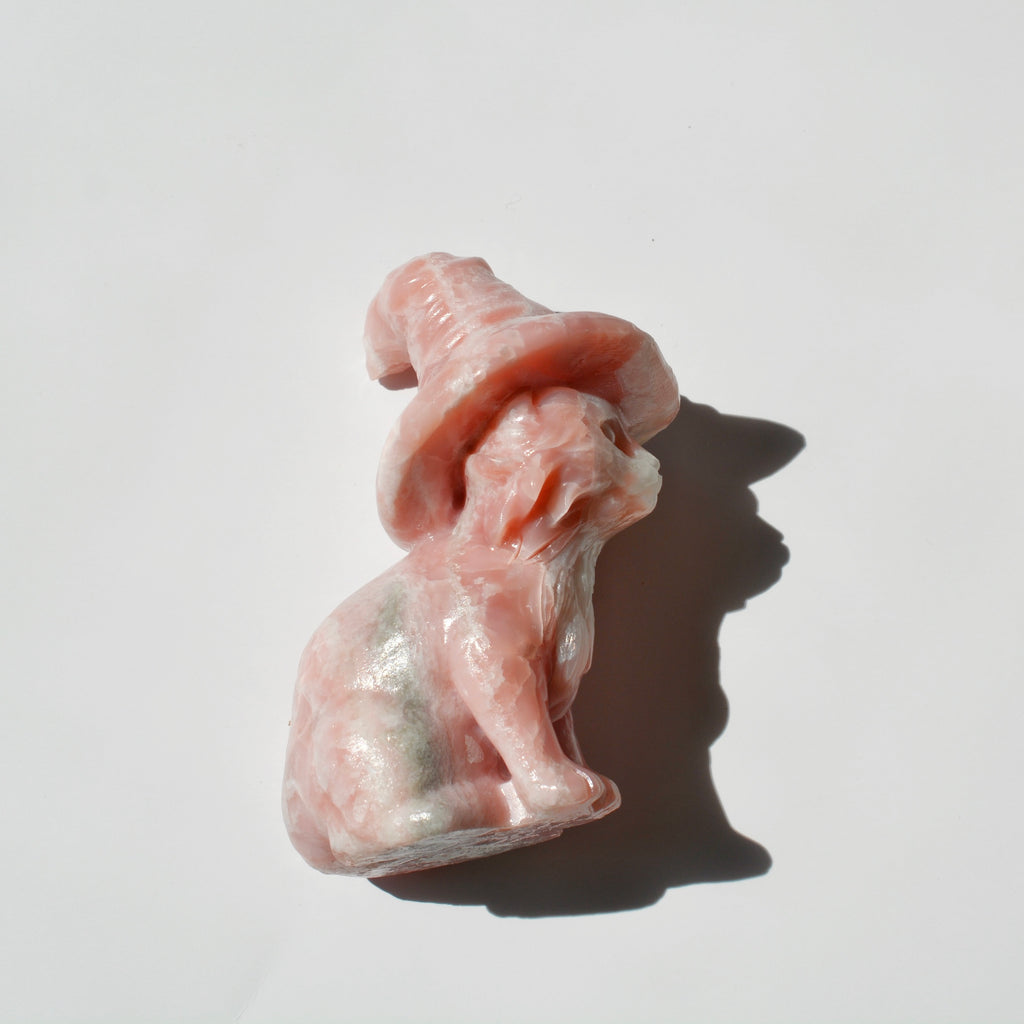 Pink Opal Cat with Hat