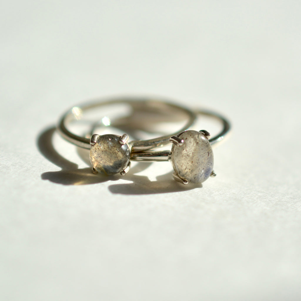 Polished Labradorite Ring