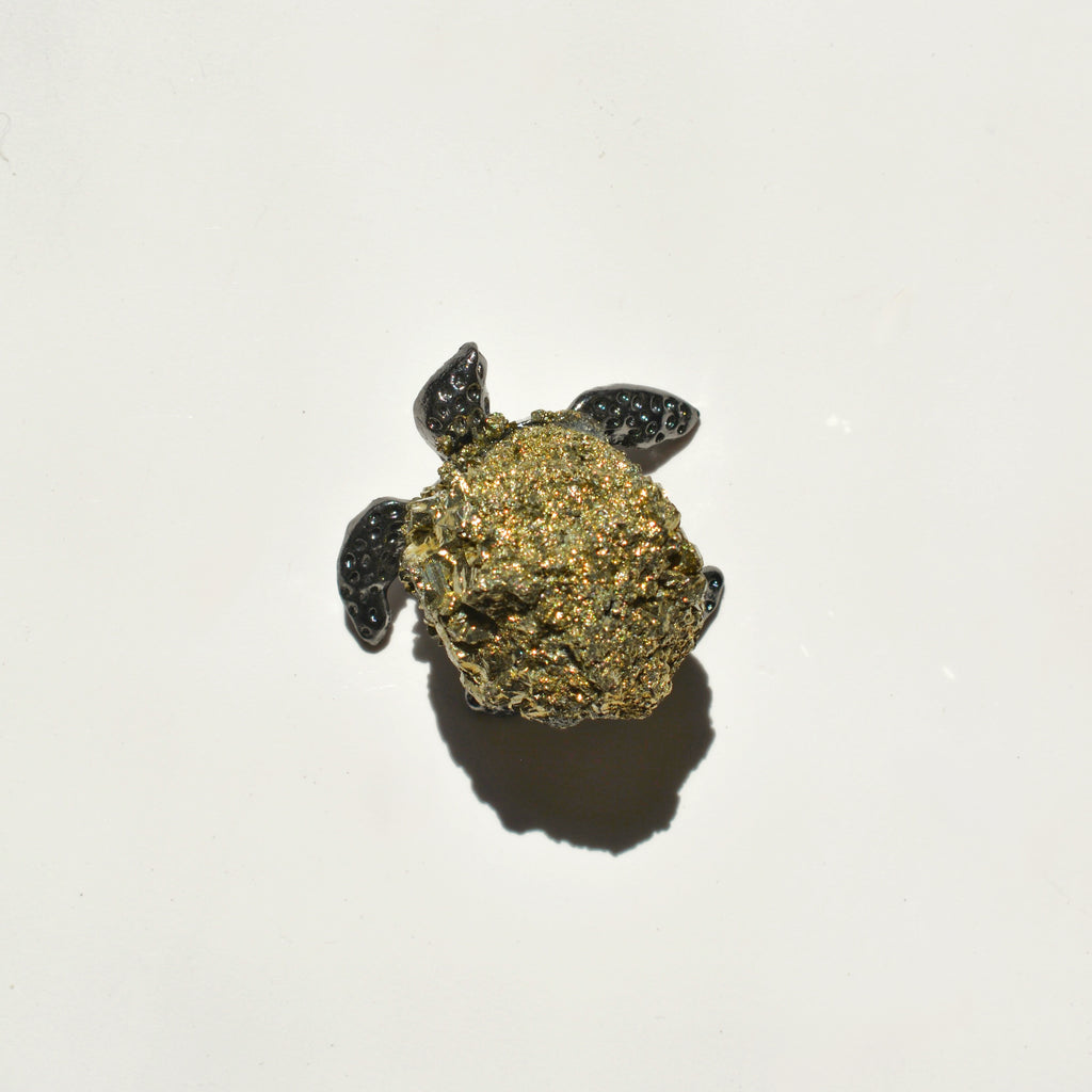 Raw Pyrite Cluster Turtle | ASCEND
