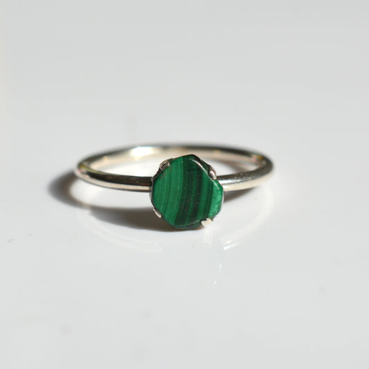 Rough Cut Malachite Ring
