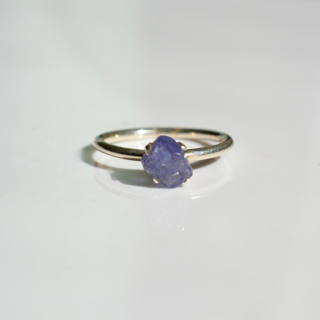 Rough Cut Tanzanite Ring