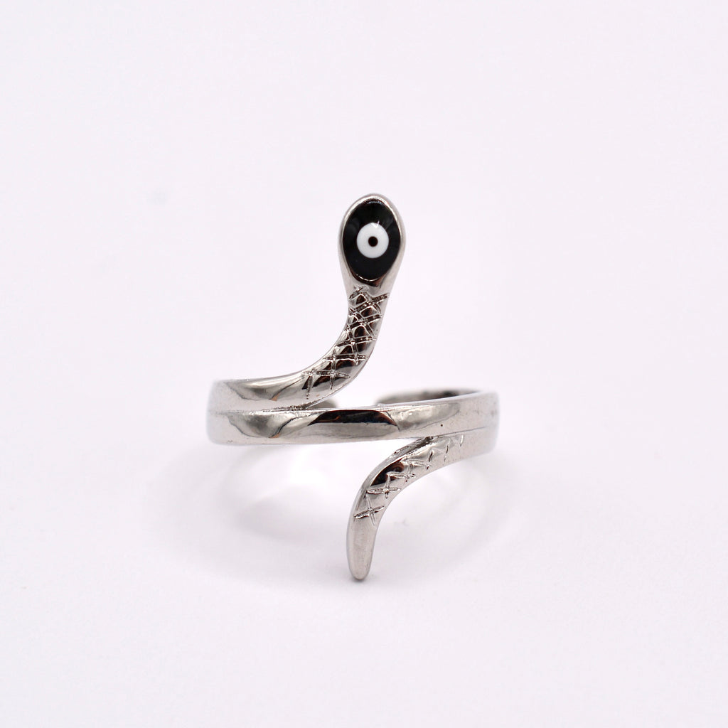 Serpentine Evil Eye Ring