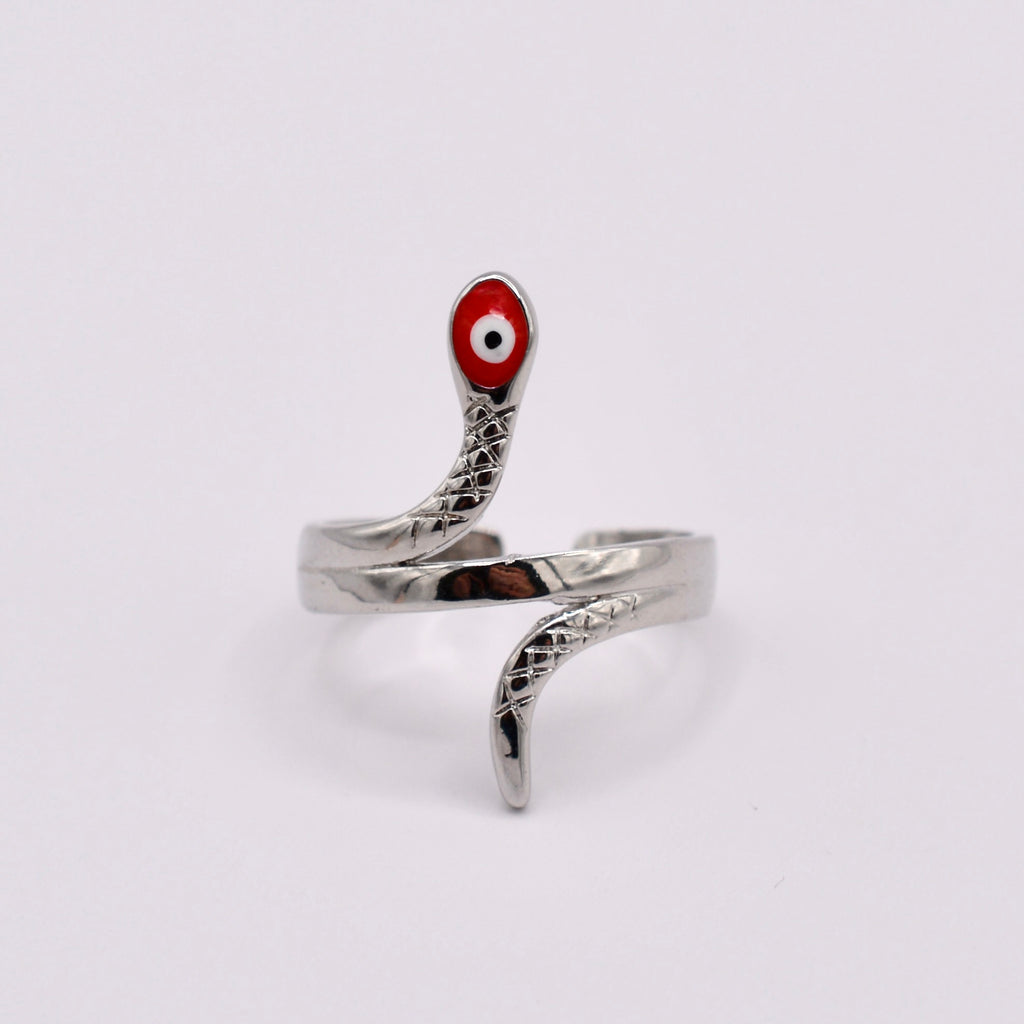Serpentine Evil Eye Ring