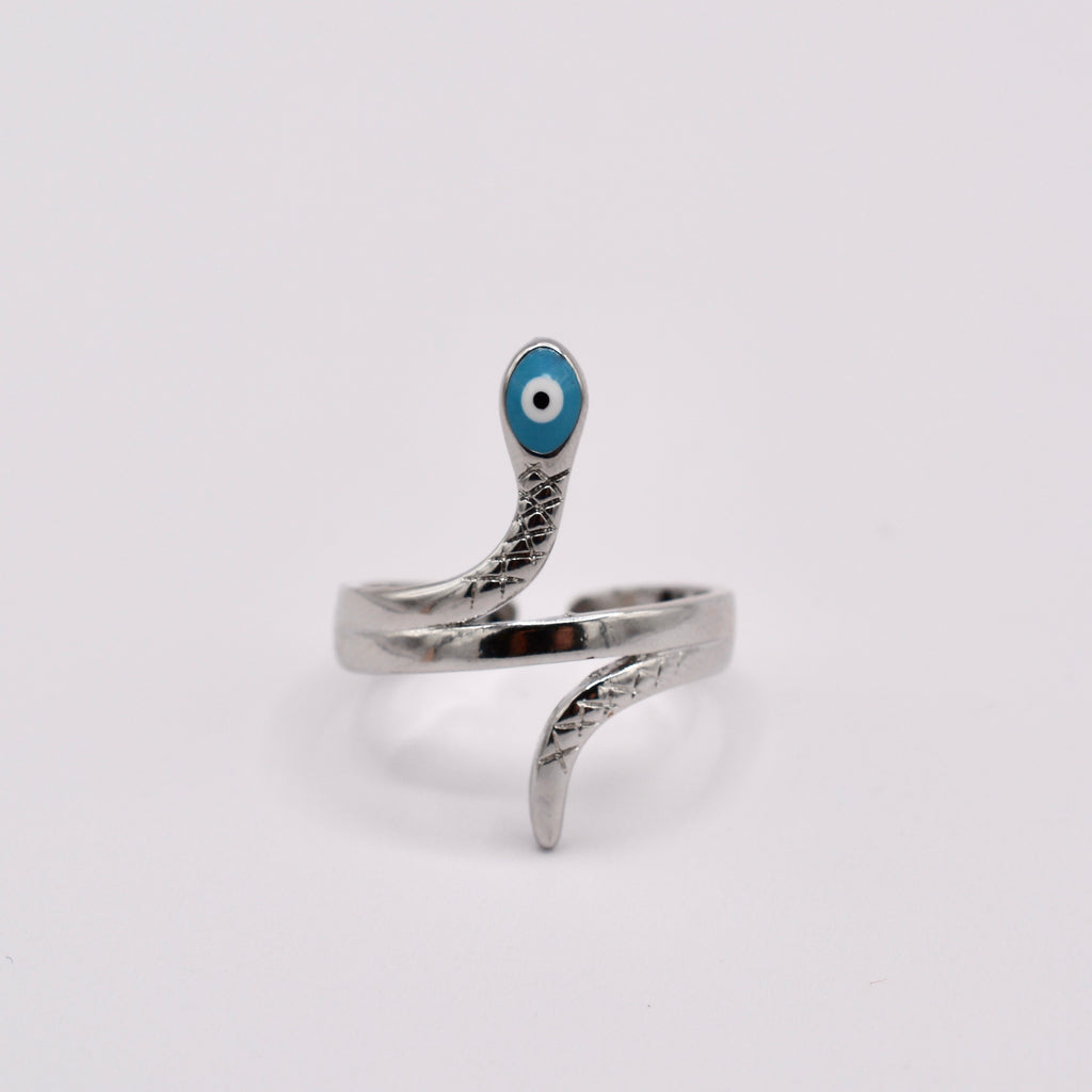 Serpentine Evil Eye Ring