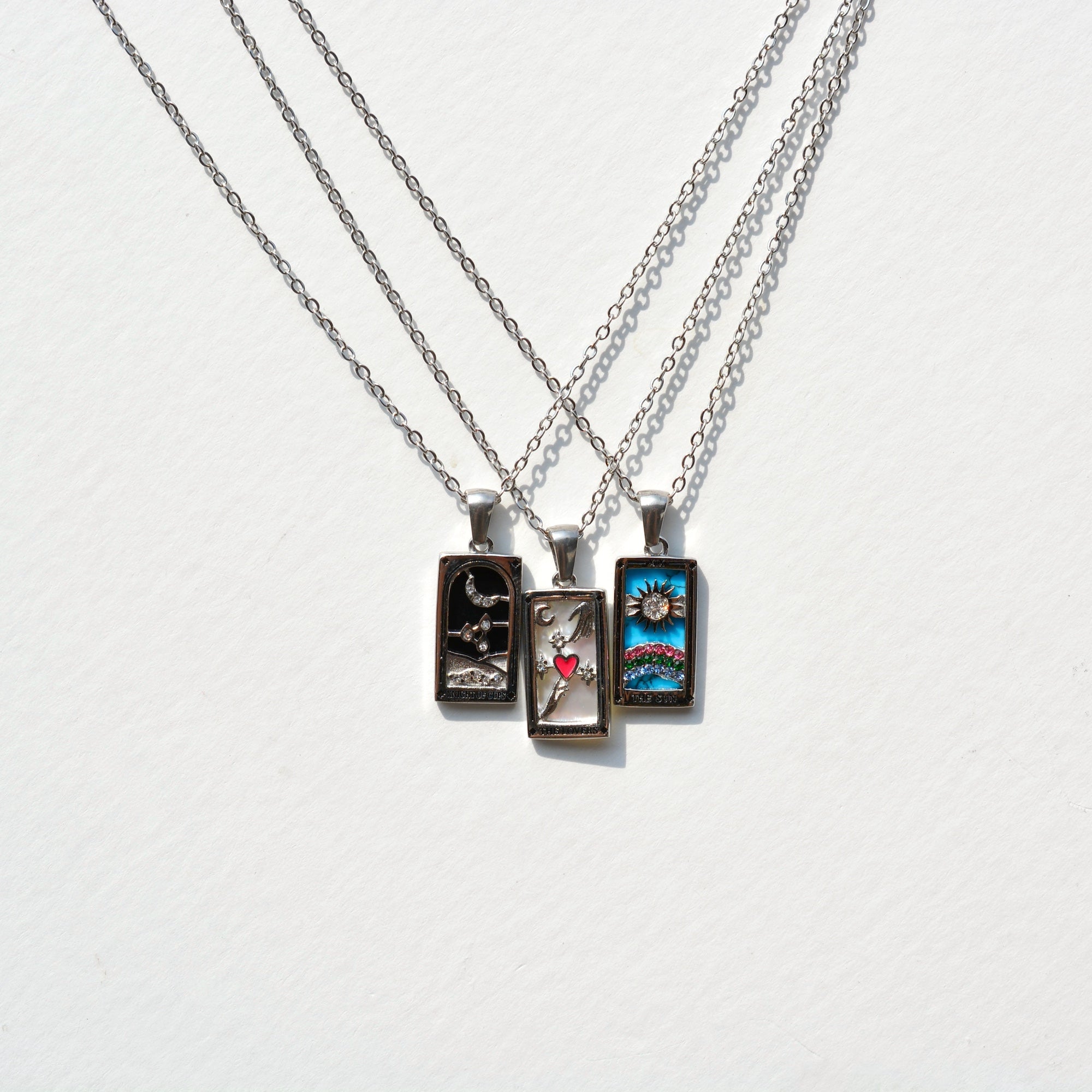 SilverEnamelTarotCardNecklace-
