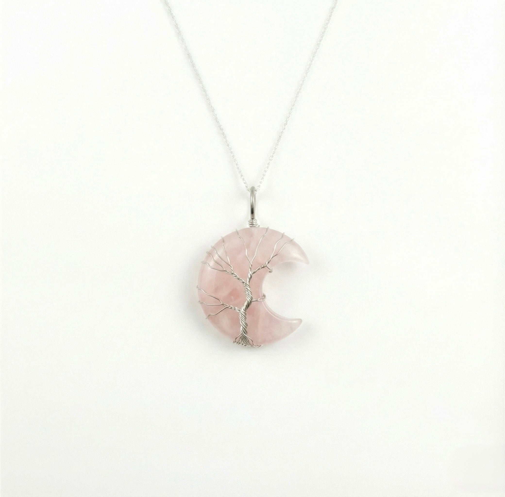 Tree of Life Crescent Moon Necklace - Silver | ASCEND