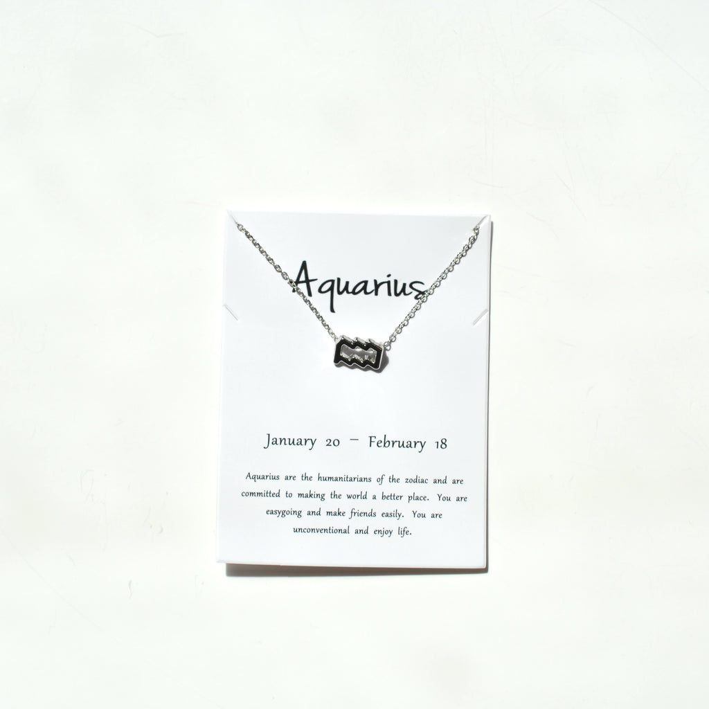 Small Zodiac Sign Necklace - Silver