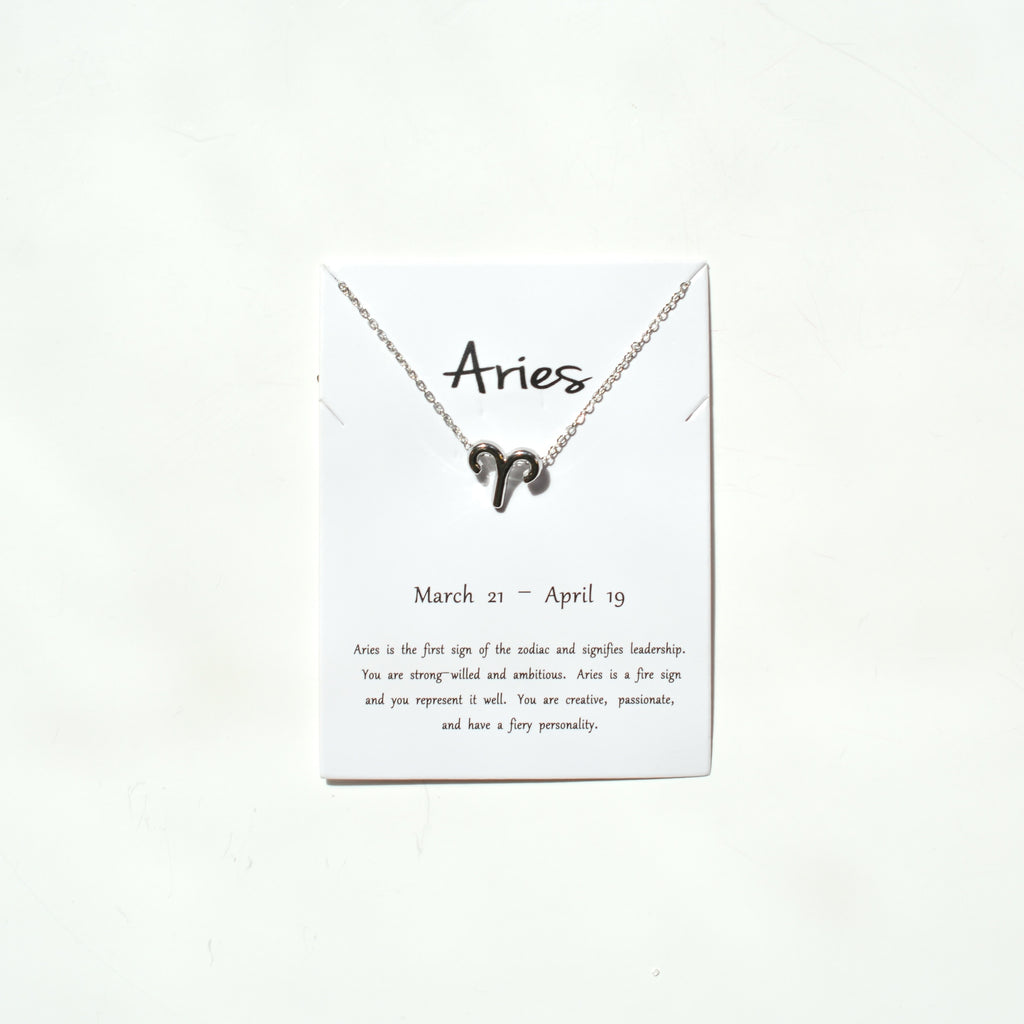 Small Zodiac Sign Necklace - Silver