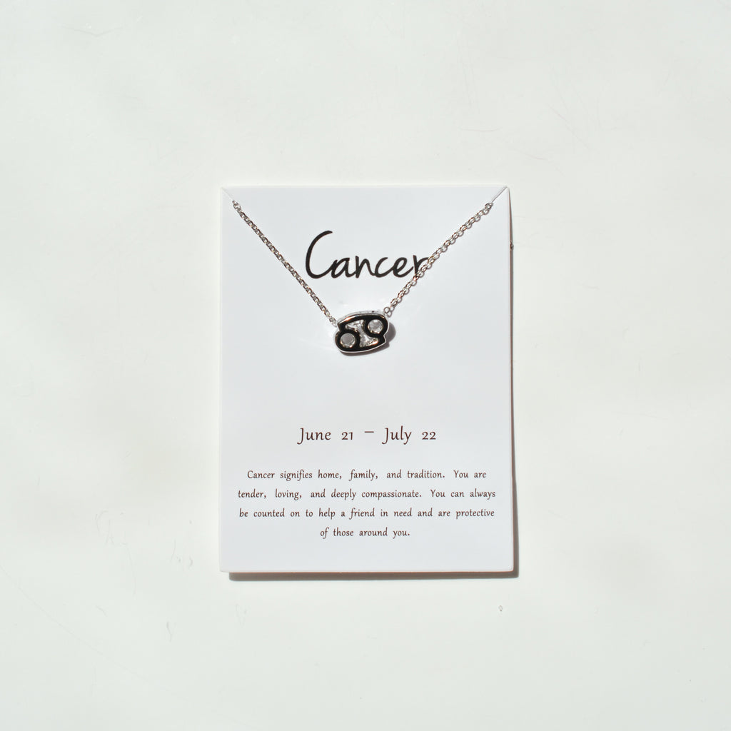 Small Zodiac Sign Necklace - Silver