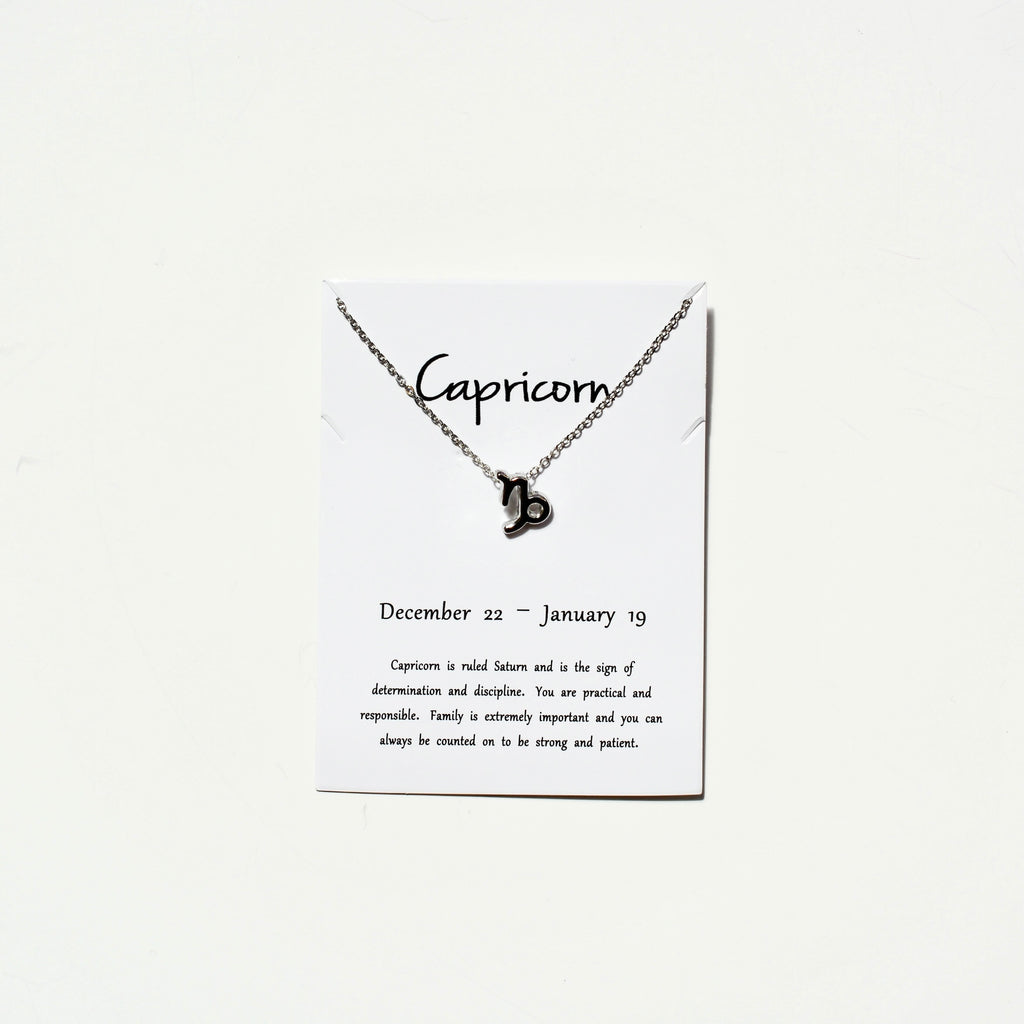 Small Zodiac Sign Necklace - Silver