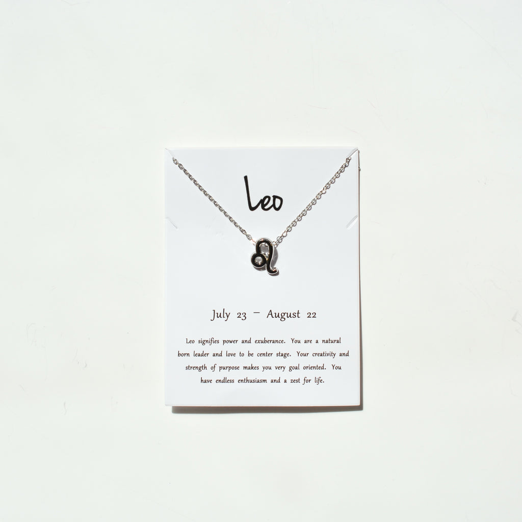 Small Zodiac Sign Necklace - Silver