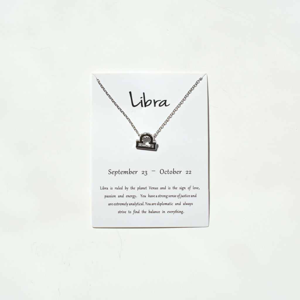 Small Zodiac Sign Necklace - Silver