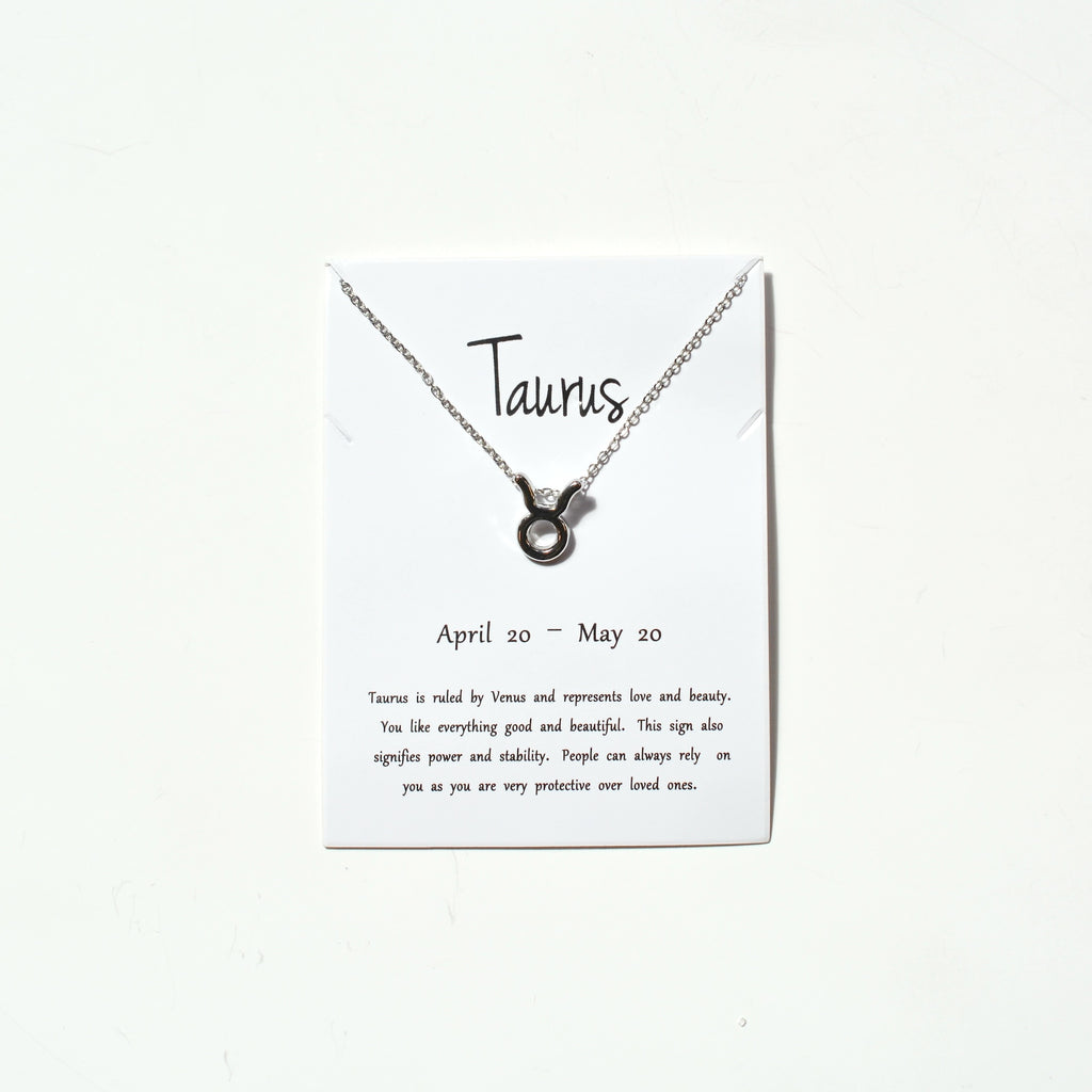 Small Zodiac Sign Necklace - Silver