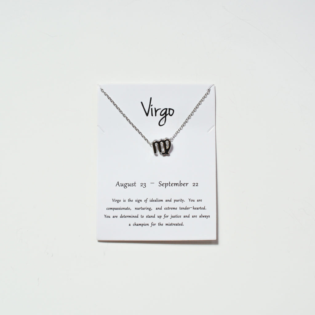 Small Zodiac Sign Necklace - Silver