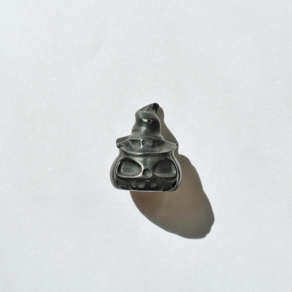 Small Crystal Jack-o-Lantern with Witch Hat