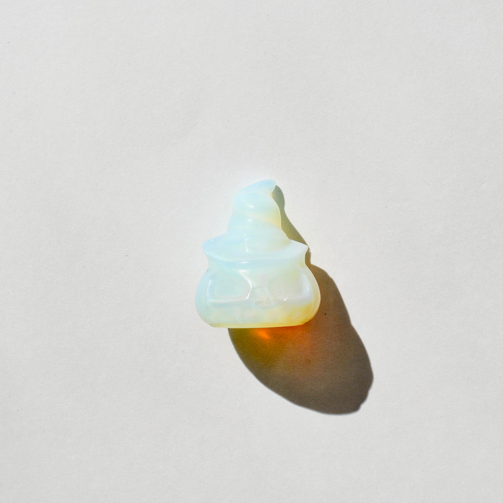 Small Crystal Jack-o-Lantern with Witch Hat