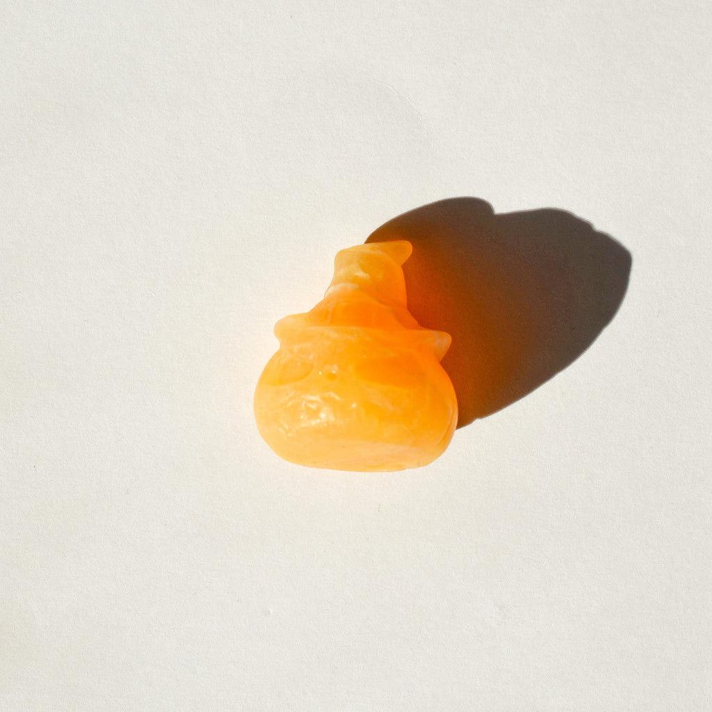 Small Crystal Jack-o-Lantern with Witch Hat