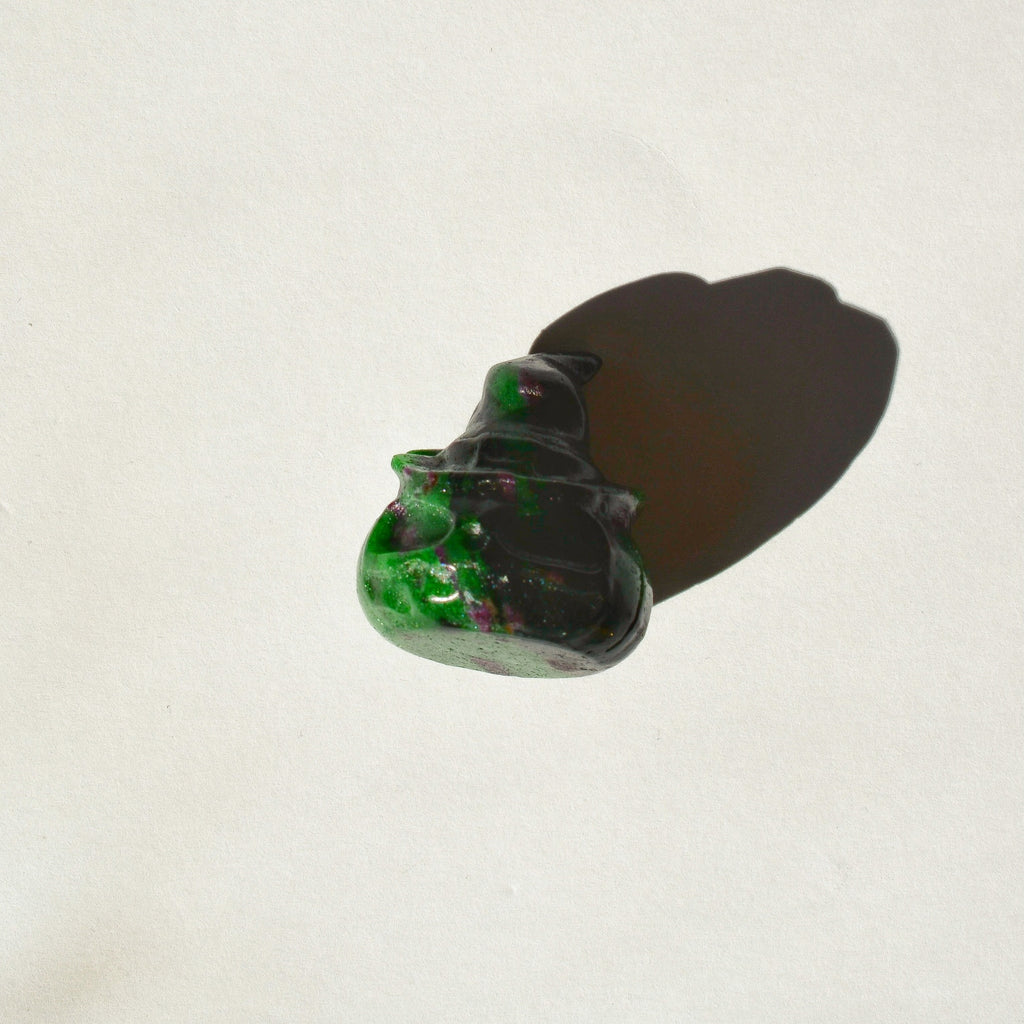 Small Crystal Jack-o-Lantern with Witch Hat