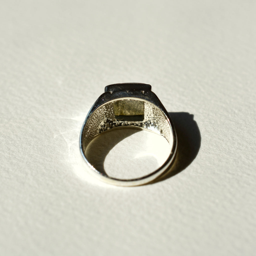 Square Inset Signet Ring
