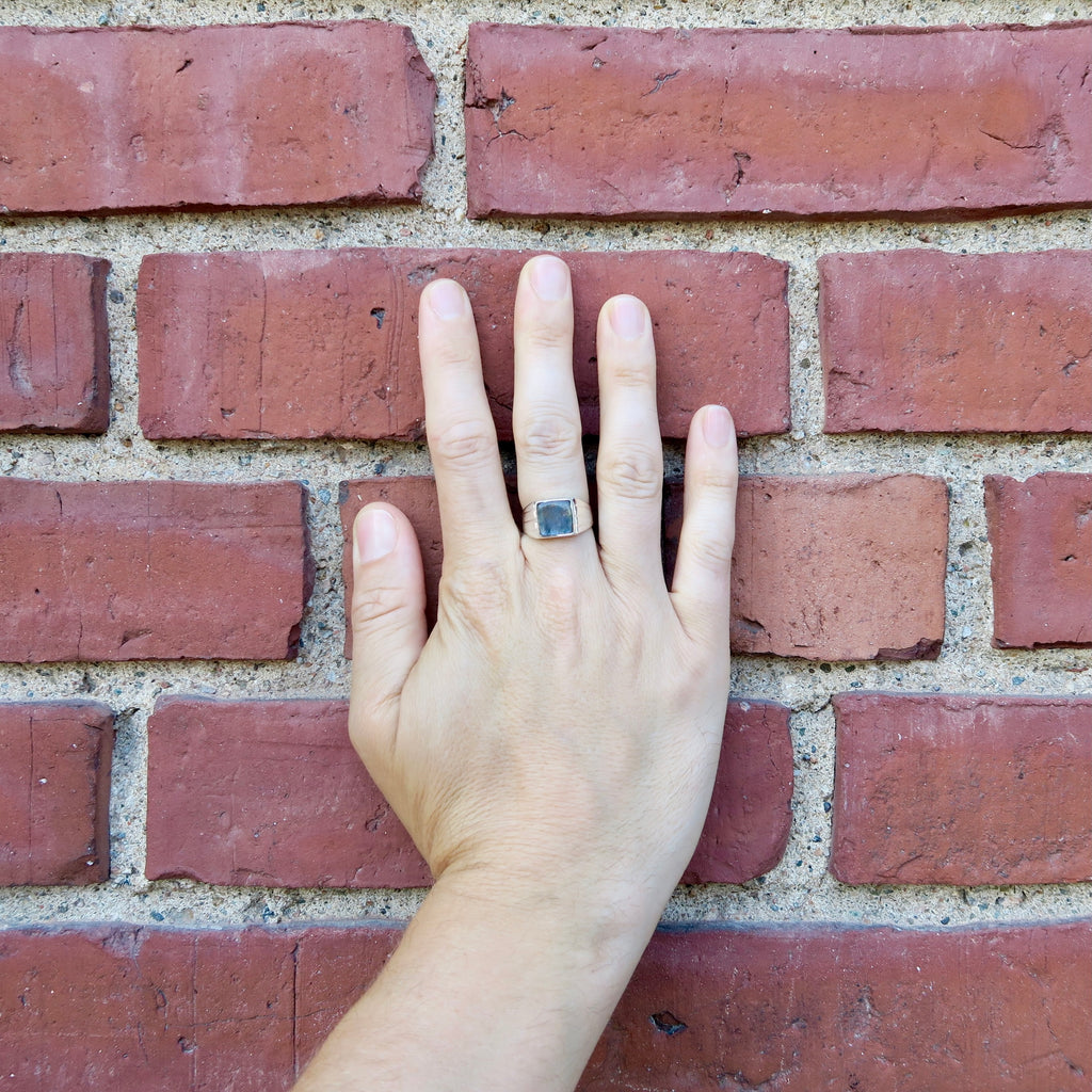 Square Inset Signet Ring