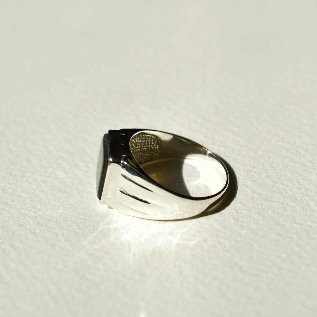 Square Inset Signet Ring